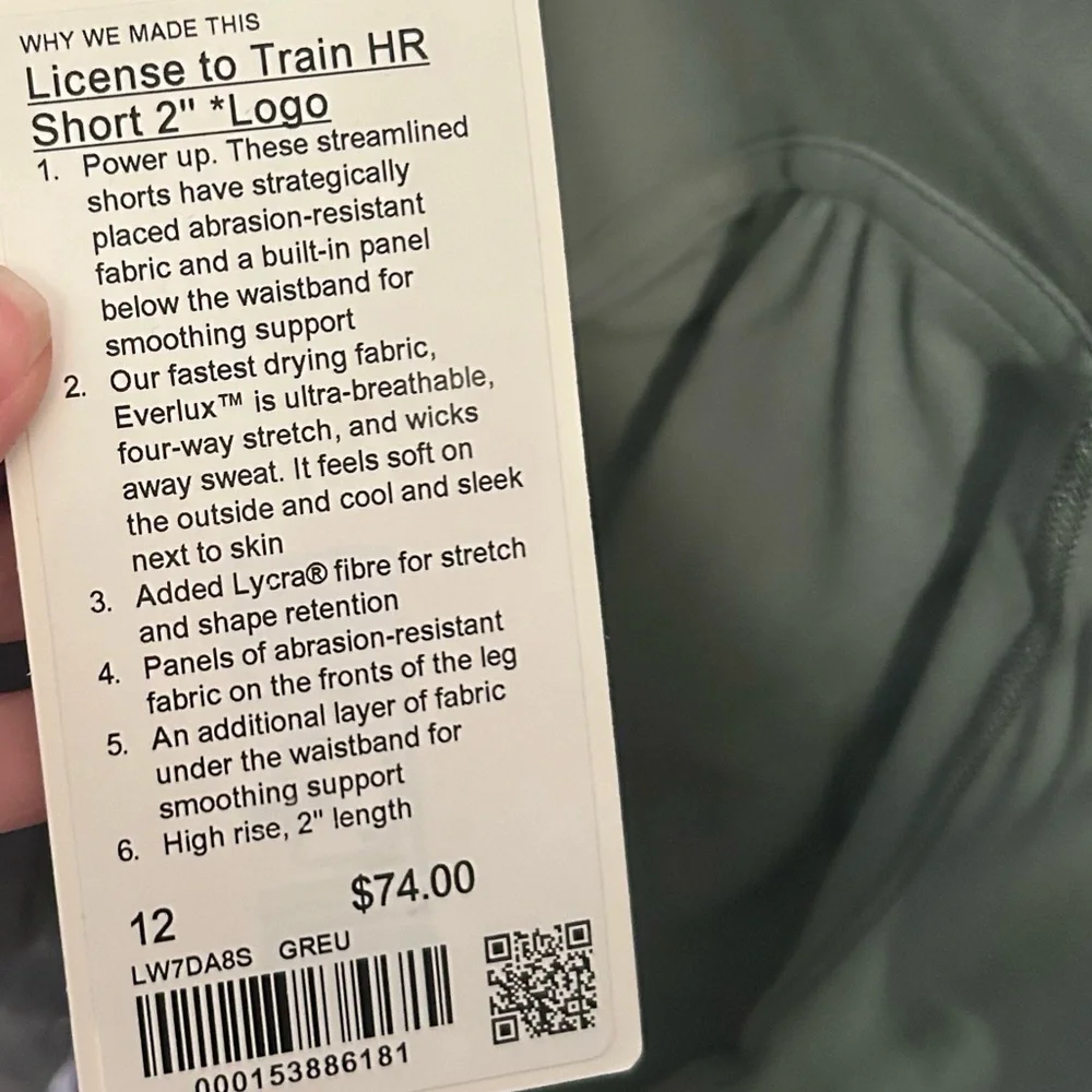 NWT Lululemon License to Train High-Rise Short 2